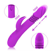 360 Rotation Bunny Vibration Clitoris Stimulate G Spot Rabbit Vibrator with Heating Sex Rotating Thrusting Vibrator