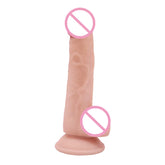7 Inch Brown Black Artificial Soft TPE Penis Female Masturbator Suction Cup Dildos Para Mujer