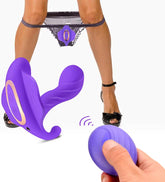 Wireless Remote Heating Butterfly Panties Dildo Wearable Vibrator