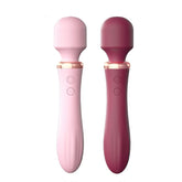 10 Modes Double Headed Dual Vibrating Av Wand Massager Heating G Spot Clitoris Stimulator Vaginal Vibrator Sex Toys for Woman