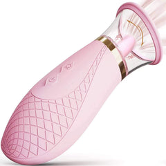 Hot Selling Powerful Rechargeable Oral Sex Toys for Women Clitoral Licking Tongue Vibrator with Nipple Stimulator for Orgasm