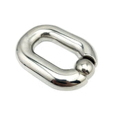 Stainless Steel Metal Scrotum Lock Finepenis Weight-Bearing Delay Ring Restraint Device Magnetic Metal Cock Ring for Men