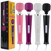 10 Modes Vibrating Wired Big Headed AV Body Massager Black Large Magic Wand Dido Vibrator Sex Toy for Women