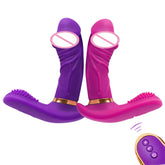 Double Motor Clit Vaginal Massage Vibrating Masturbation Female G Spot Dildo Panties Vibrator Wireless Remote Control