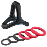 3 Pack Soft Silicone Adjustable Male Enhancing Delay Cock Ring Balls for Men