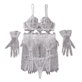2025 Premium European-American Women's Lingerie Set with Intricate Lace and Embroidery Details