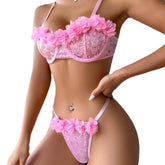 Wholesale of European and American Erotic Lingerie Sets Lace Lace Sexy and Seductive Thong Underwear Sets