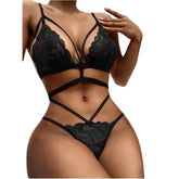 Factory Wholesale Bulk Valentines Day Lingerie Vendor Nighty Sexy 2 Piece Lace Women Lingerie Set