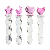 SEKSFUN Dildo Anal Glass Adult Sex Toys Borosilicate Pyrex Wand Heart Shape Crystal Glass Dildo for Women