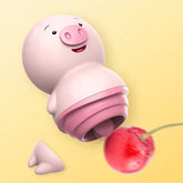 Cute Pet Little Pig Vibrador Battery Mini Tongue Licking Vibrator Jump Egg Sex Toy