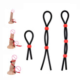 Penis Stay Delay Ejaculation Hard Silicone Bead Lock Adjustable Cock Ring for Men Product
