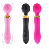 18 Speed Double Heads Vibrating G Spot Vaginal Clitoris Massage Dildo Vibrator Av Magic Massager Wand
