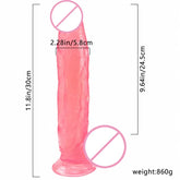 12 Inch Soft Realistic Thick Huge Dildo Toy Colorful Crystal Big Cock 30Cm Realistic Thick Adult
