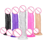 Crystal Jelly Dildo for Female Masturbation Realistic Dildo Suction Cup Transparent Anal Plug Sex Product