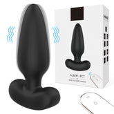 Women'S Soft Silicone Electro Anal Plug Vibrator & Male Prostate Massager Remote Control Sex Toy