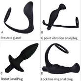 Wholesale Bullet Vibrator Anal Plug G-Spot Silicone Gay Anal Sex Product Backyard Vibrating Cock Ring and Butt Plug for Men
