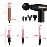 Electronic Massage Gun Handheld Deep Tissue Percussion Muscle Massage Gun Muscle Stimulator Vibrator Massage Gun Sex Toys Dildo