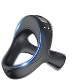 USB Rechargeable Male Silicone Delay Ring Triple Cross Locking Sperm Cock Ring with Soft Feature Newly Designed