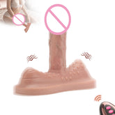 Brown Liquid Silicone Realistic Dildo Shapes Vibrator Sex Toy Women'S Suction Cup Remote Thrusting Vibrator Dildos
