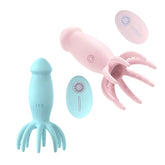 Remote Control Mini Octopus Shape Dildo Vibrator 10 Modes Butt Plug Stimulator Clit Nipples Sucking Massager Sex Toy