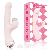 Three-In-One USB Powered Vibrator Telescopic Dildo & Instant Tide Female Masturbation Sex Toy Massage Stick Rabbit