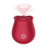 Clitoral Stimulator Purple Colored Teasing Rose Shape Flower with 7 Inten Licking Tongue Sucking Rose Vibrator Sex Toy for Women