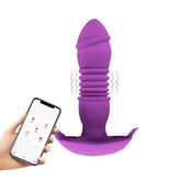 Wearable Telescopic Anal Dildo Massager Prostate Thruster Vibrator with App Remote Vibrating Butt Plug for Men and Women