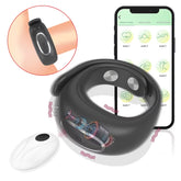 Male Vibrating Cock Rings Delay Ejaculation App Controlled Adjustable Silicone Vibrator Penis Ring for Male Rechargeable