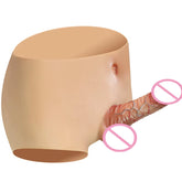 Lesbian Gay Sex Toys Silicone Wearable Panty with Penis Strap on Solid Hollow Dildo Pants for Men Women
