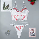 2025 Premium Floral Embroidery High-Quality Women's Lingerie Set