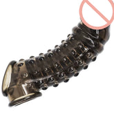 Crystal Thick Double Dick Ring Time Delay Cock Sleeve Penis Enlarger Penis Sleeves Extenders for Men