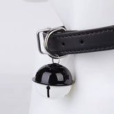 BDSM Cat Bell Collar for Women Adjustable Leather Choker Necklace with Ring for Leash Pet Play Role Play Fantasy Cock Ring