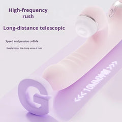 Three-In-One USB Powered Vibrator Telescopic Dildo & Instant Tide Female Sex Toy Massage Stick