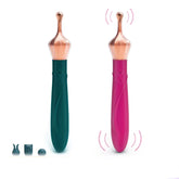 Dual Motor Double Ended Vibrating Crown Pen Vibrator Health Care Supplies Sex Toy G Spot Vibrator Female Masturbation