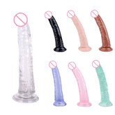 8.25 Inch Vaginal and Anal Masturbation PVC Suction Realistic Dildos