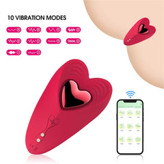 Heart Shape Wireless Vibrating Panties Control Egg with App and Remote Wearable Adult Sex Toy Smart Panty Vibrator