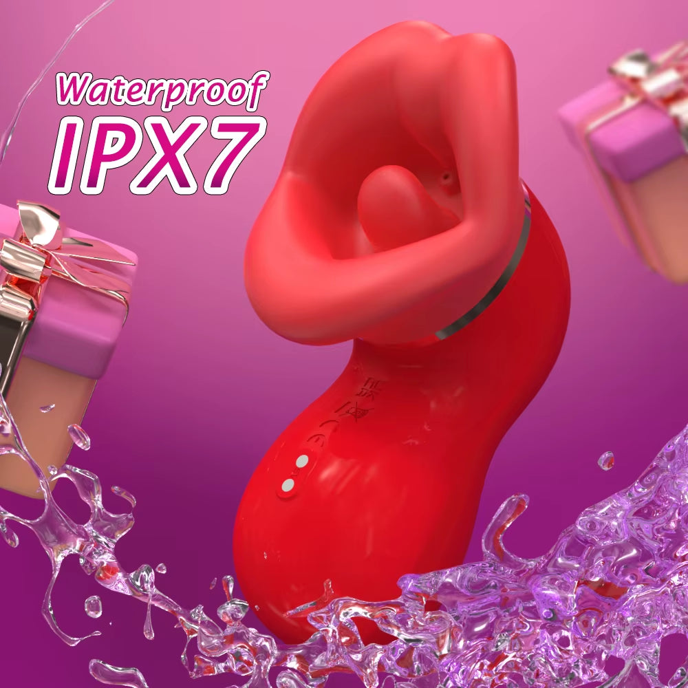 Wholesale Tongue Licking Strong Sucking Vibrator 9 Frequency Clitoral Stimulator Adult Sex Toy Vibrators for Women