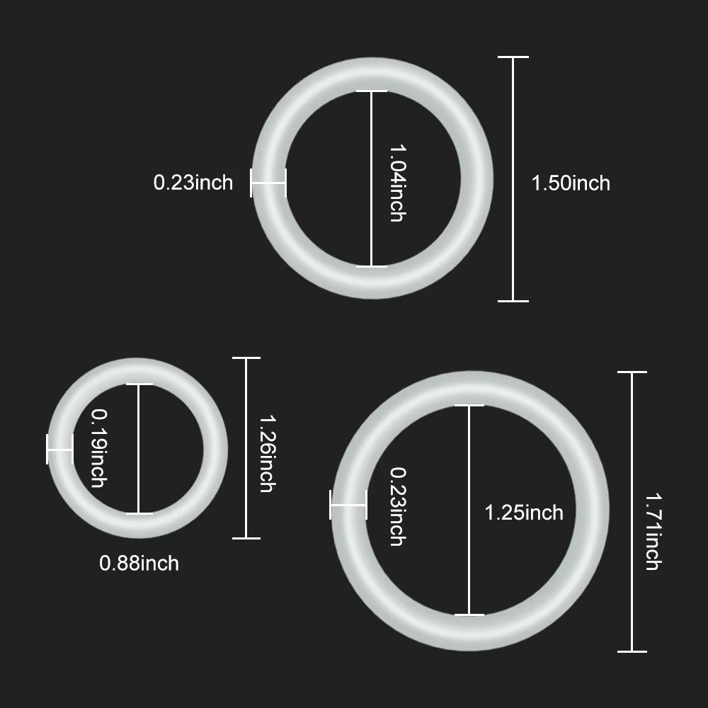 Delay Men Produtos Sexshop Luminous Cock Ring Glow in the Dark Silicone 3 Sizes Cock Ring Set