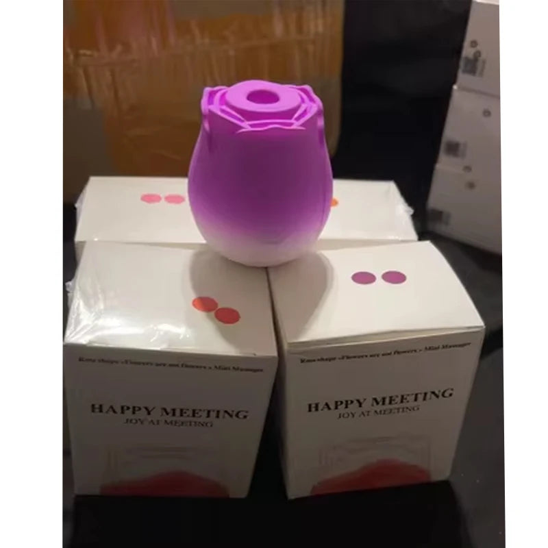 Mchuruzi Rose Vibrator Sucking Toy Nipple and Massager Clitoris Vibrating Egg Stimulator