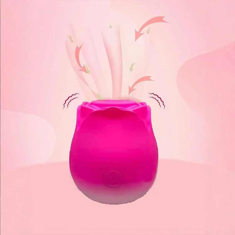 Mchuruzi Rose Vibrator Sucking Toy Nipple and Massager Clitoris Vibrating Egg Stimulator