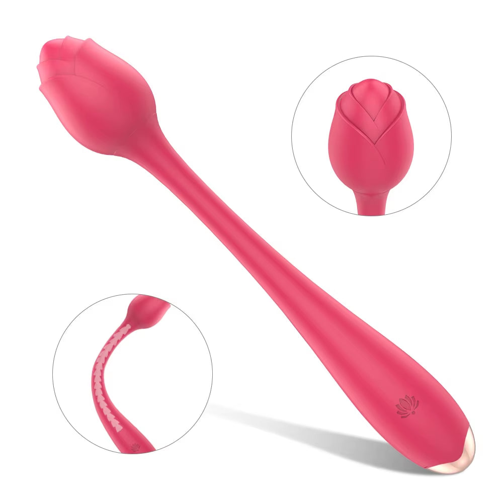 Modern Hypoallergenic Platinum-Cured Silicone Vibrator Cheap Flowers Massager with Whisper Mode Technology