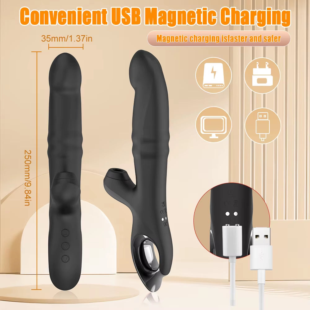 Seksfun 2 in 1 Wand G Spot Massager Masturbator Clitoral Stimulator Vibrator Adult Sex Toys for Men Adult Women Couples