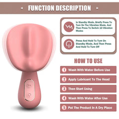 Strong Mushroom Head Dildo Vibrating Adult Sex Toys Breast Massage Clitoris Vibrator