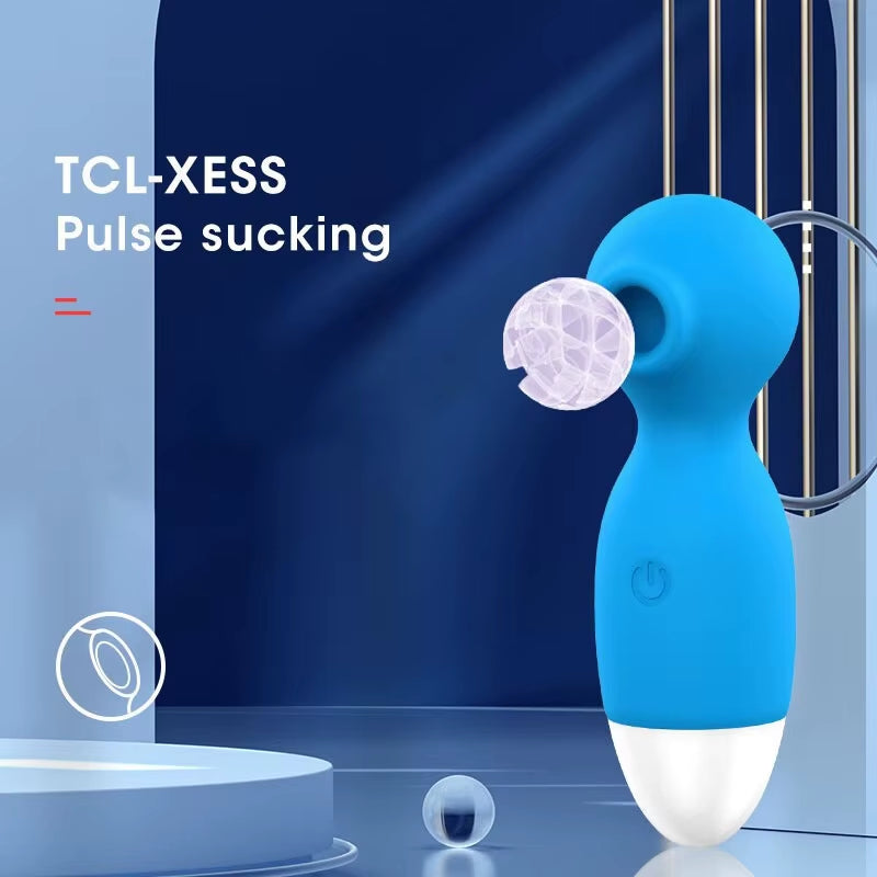 Hot Selling 7 Frequency Small Oral Sucking Vaccum Pulse Breast Massage Vibrating Women Portable Mini Vibrator Sex Toys for Fun