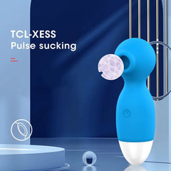 Hot Selling 7 Frequency Small Oral Sucking Vaccum Pulse Breast Massage Vibrating Women Portable Mini Vibrator Sex Toys for Fun