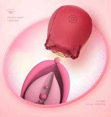 Rose Vibrator with 9 Sucking & Vibrating Nipples Clit Massager Mini the Rose Sex Toy