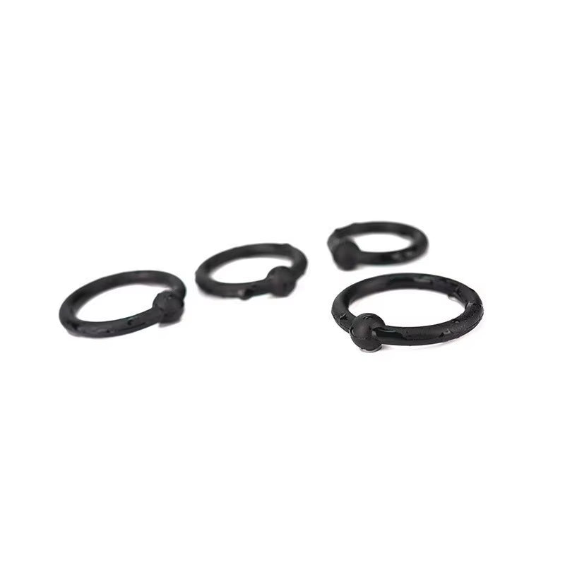 Silicone Black Stretchy Sex Ring Man Erection Long Lasting Penis Ejaculation Delay Beaded Cock Ring