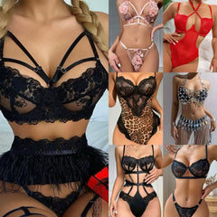Hot Sexy Girl Women Lace Sheer Bra Underwear Halter Tops Adjustable Mixed Lingerie for Women Bales Stock