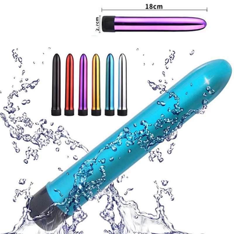 Battery Purple Long Bullet Vibrating Anus G Spot Vaginal Simulation Anal Toy 7 Inch Bullet Vibrator