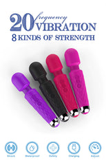 Handheld Personal Vibrator Sex Toy Wand Massager G Spot Vibration Silicone Adult AV Wand Vibrator Dildo Sex Toy